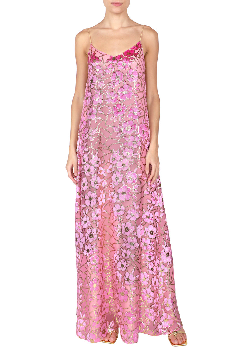 Floral rose gold outlet dress