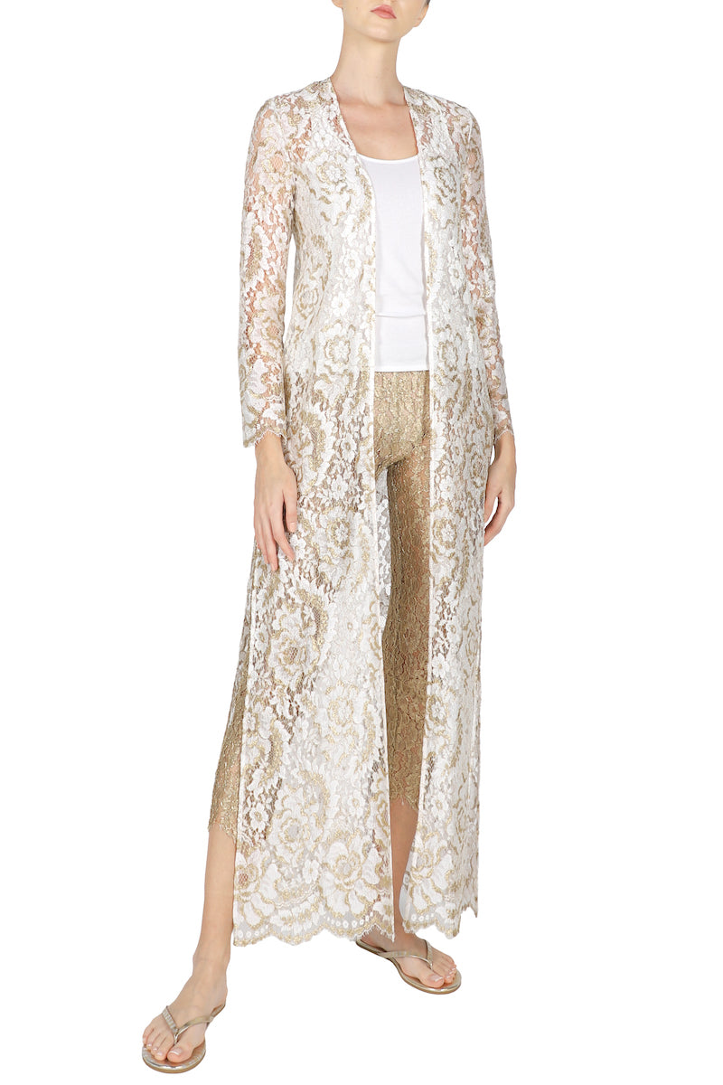 Long 2024 lace coat