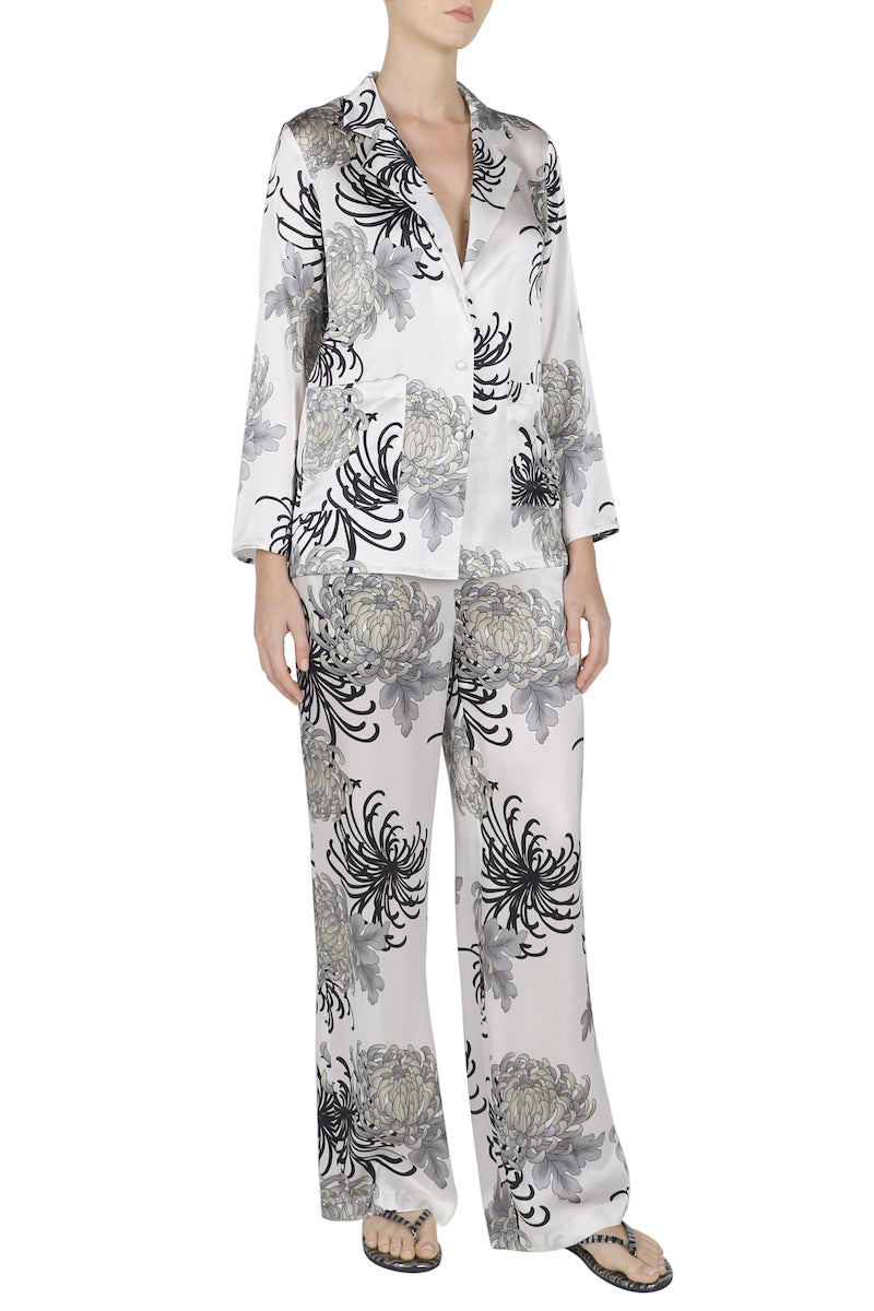 Printed best sale silk pyjamas