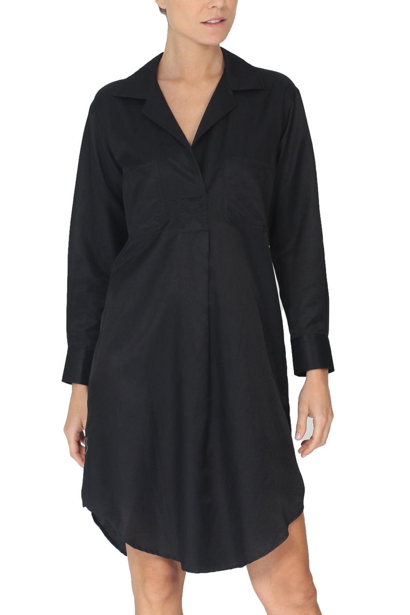 Silk Cotton Shirt Dress