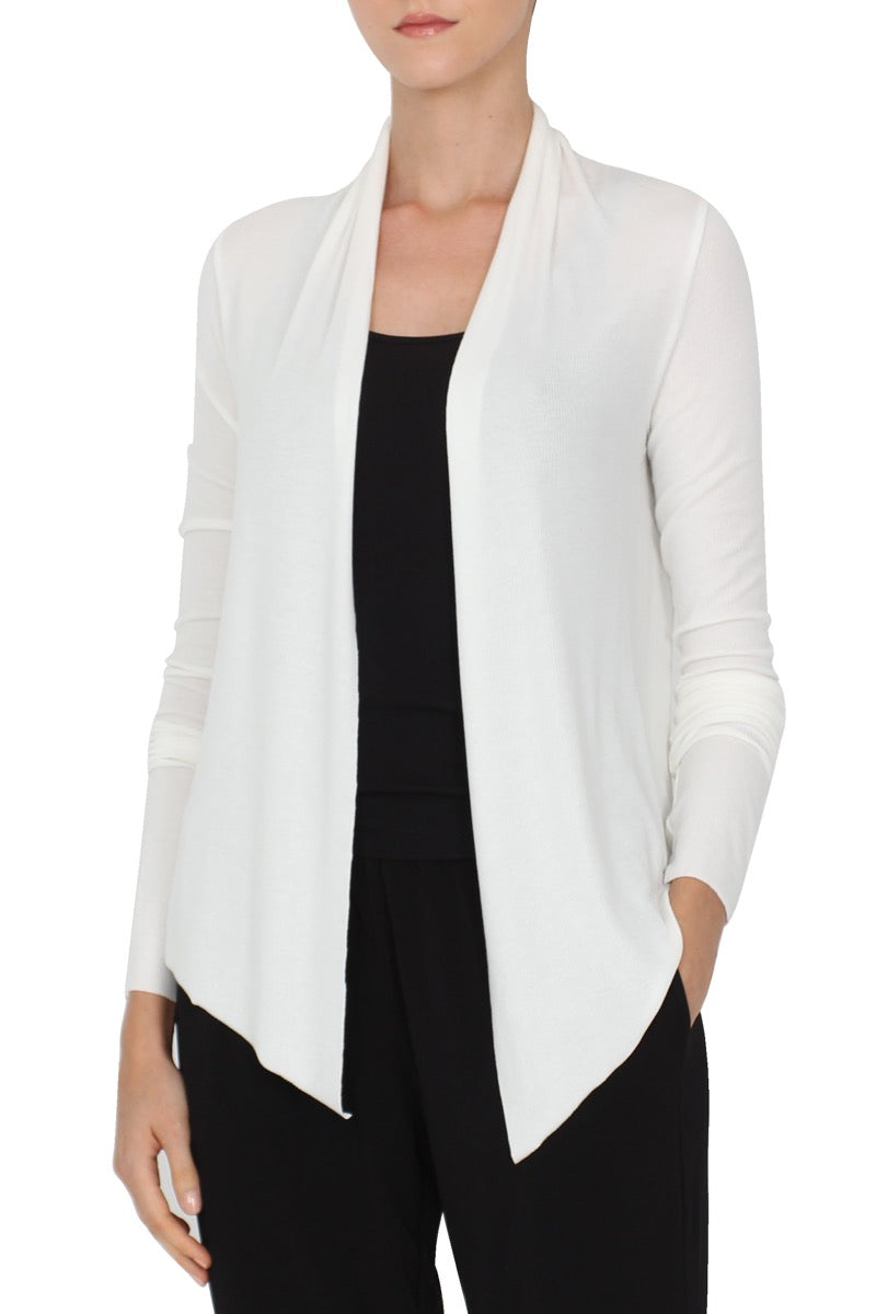 White shop silk cardigan