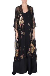 Silk Chiffon Rose Cover Up