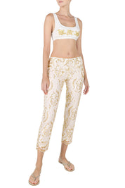 Metallic Lace Pants