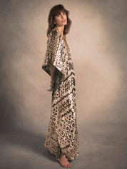 Metallic Losange Silk Boubou Caftan