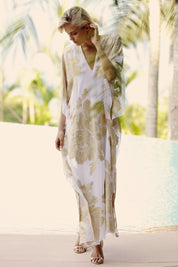 Metallic Big Flower Boubou Caftan