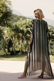 Metallic Stripe Boubou Caftan