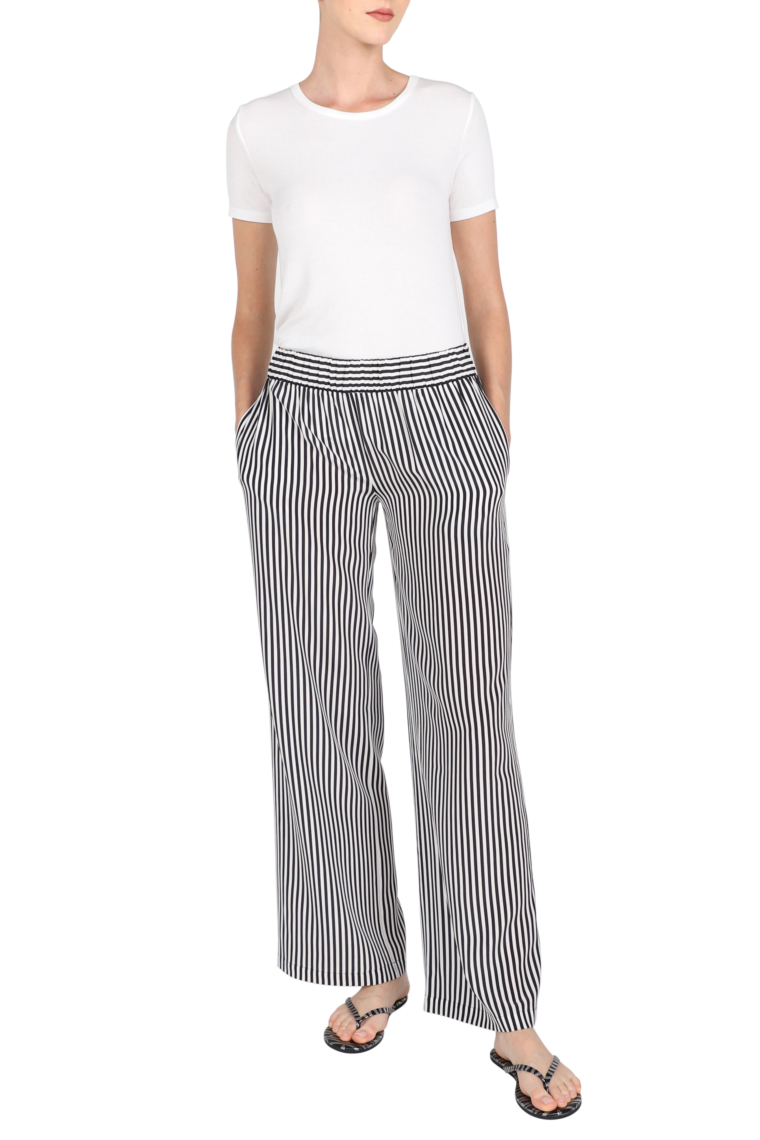 Office  You Bottoms Pants and Trousers  Buy Office  You Black Stripe  Crepe Pant OnlineNykaa Fashion