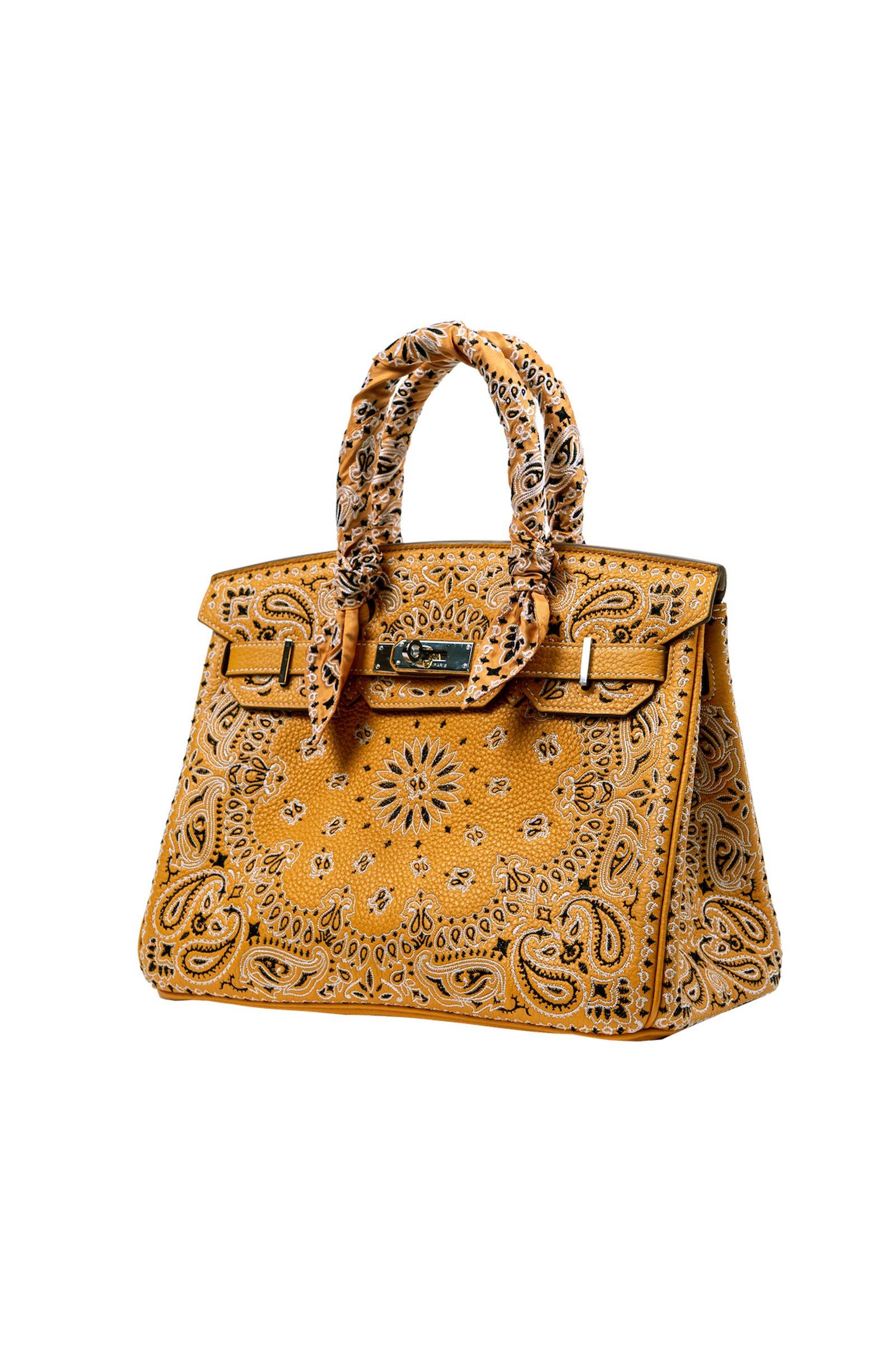 JAY AHR  Bandana Brique - Hermes Birkin 30 – Marie France Van Damme