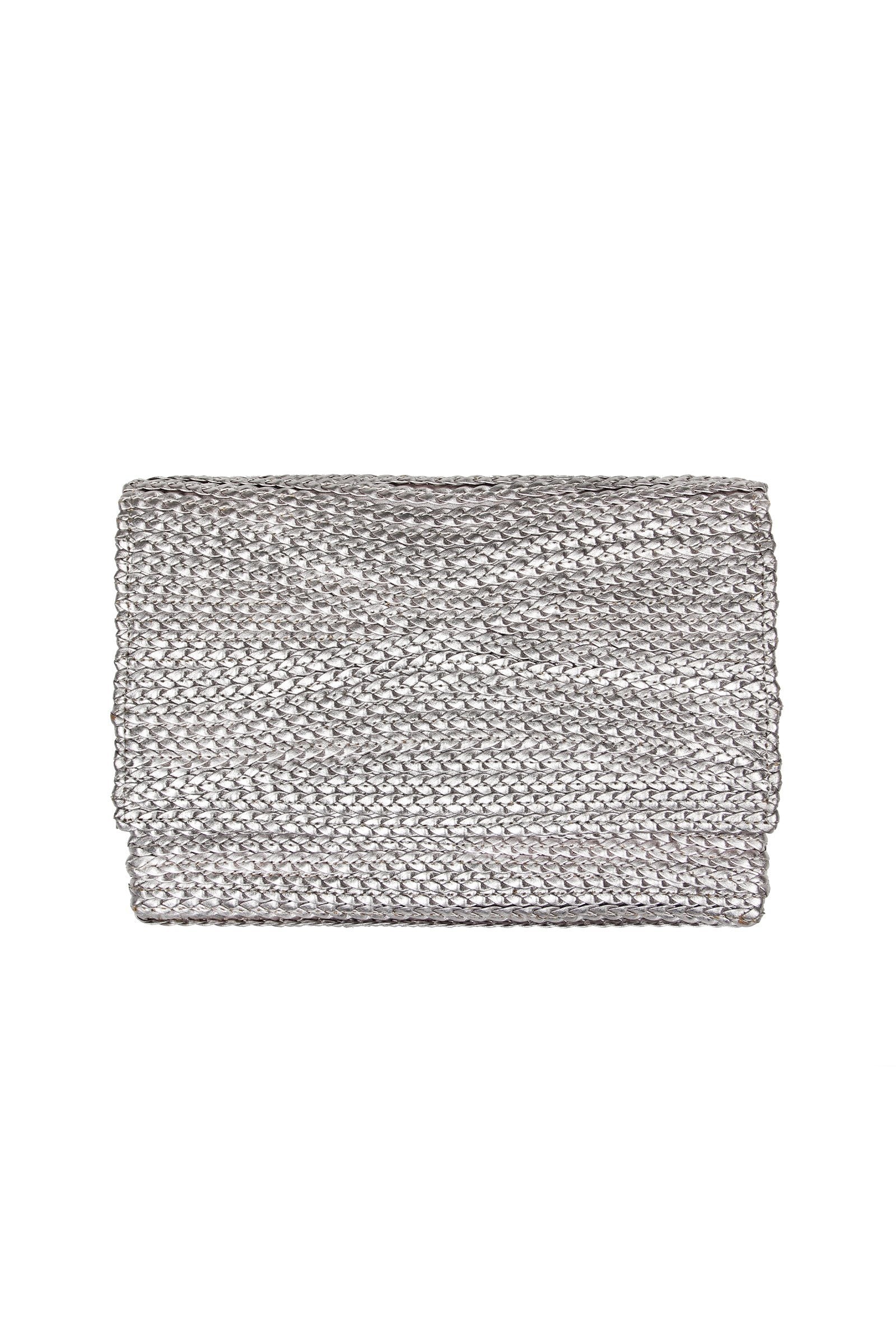 Small discount silver clutch